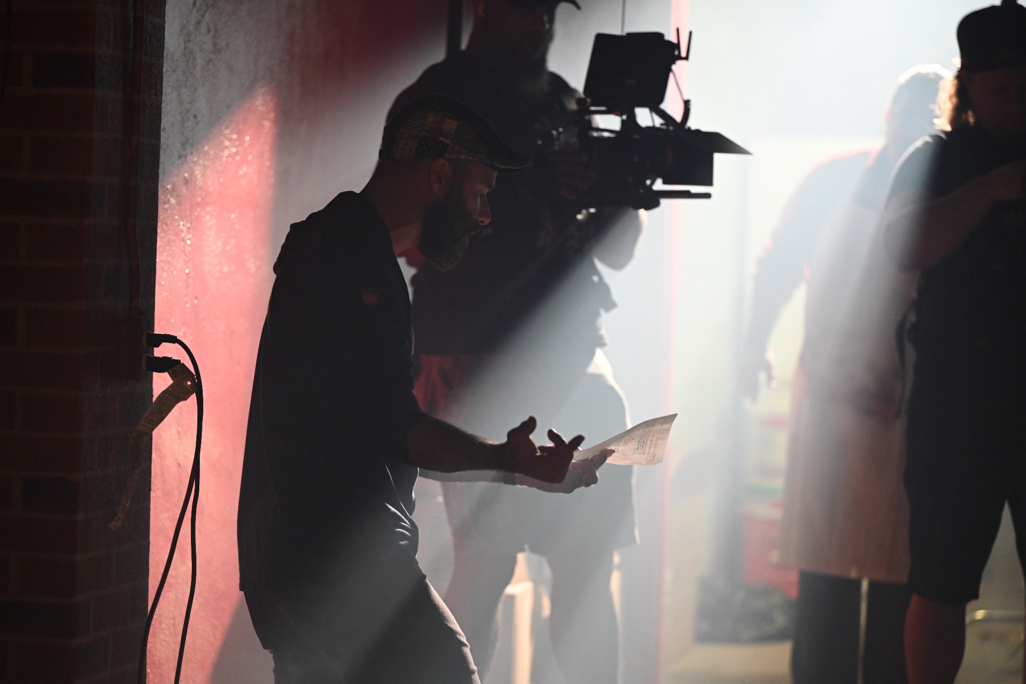 Lance Smith directing on a film set